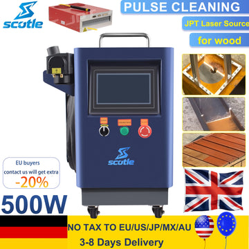 machine nettoyage laser fibre 500w rouille peinture bois métal roulettes bleu