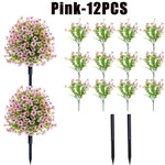 bouquets artificiels violet vert modernes decoration exterieure intérieure 35cm fleurs feuilles