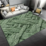 tapis texturé vert motifs géométriques moderne antidérapant polyester bain salon imperméableextérieurporte