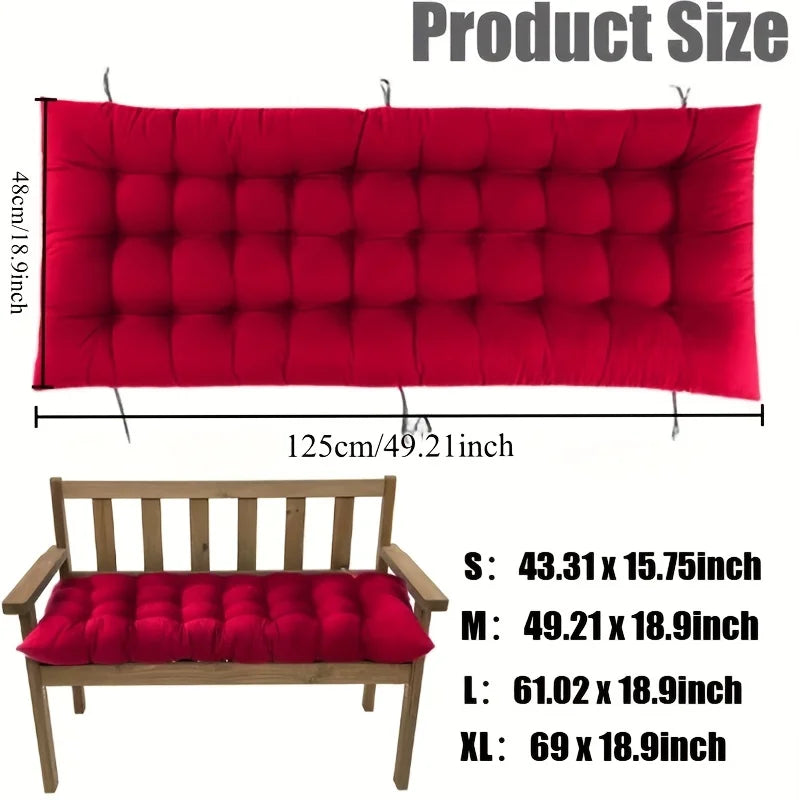 coussins banc extérieurs solides sangles taille moyenne couleur rouge gris marron moderne