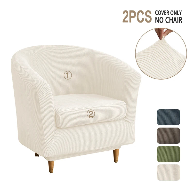 housse fauteuil gris rayures moderne adhésif dossier siège repose pieds printemps été
