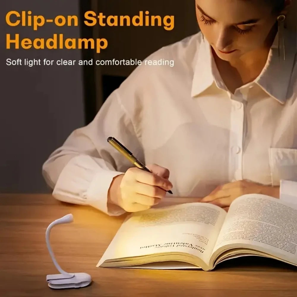 lampe lecture led rechargeable blanc portable clipser chambre voyage moderne