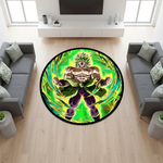 tapis dragon ball personnages dessins animés noir blanc bleu orange rose jaune gris