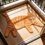 tapis sol antidérapant imperméable chats imprimé noir blanc gris animaux couloir exercice adultes