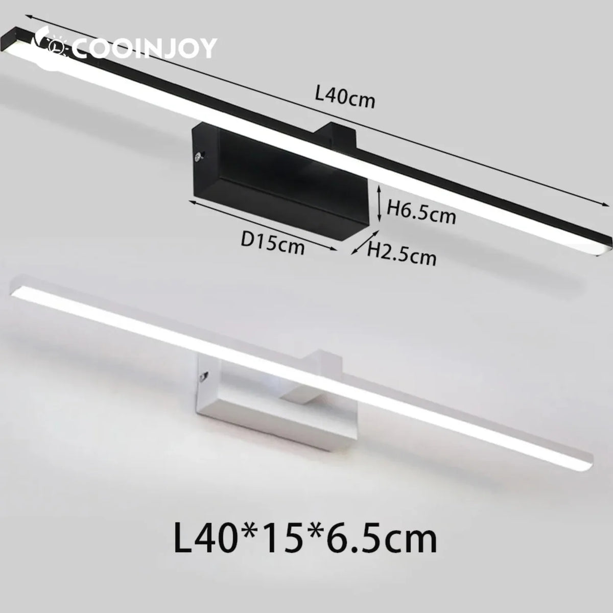 lampe led moderne blanc fixée mur salle bain chambre coucher éclairage sans ombre minimaliste