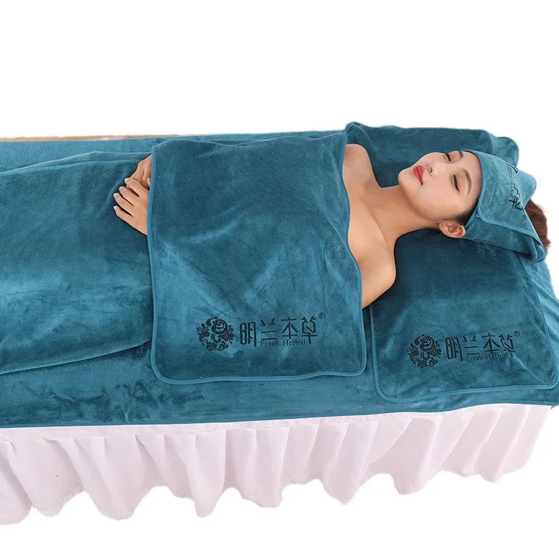serviette massage velours doux gris beige vert bleu moderne absorbante microfibre lavable machine set