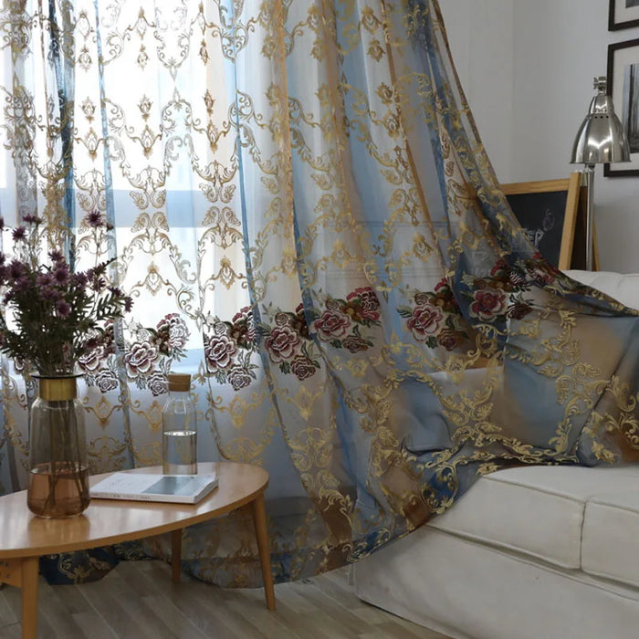 Rideau en tulle noir translucide pour chambre à coucher