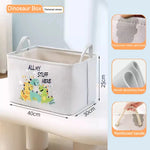 paniers rangement pliant tissu lin motif animaux moderne poignées corde rangement jouets chambre