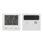 mini horloge alarme blanc affichage température humidité emojis moderne compact lcd numérique