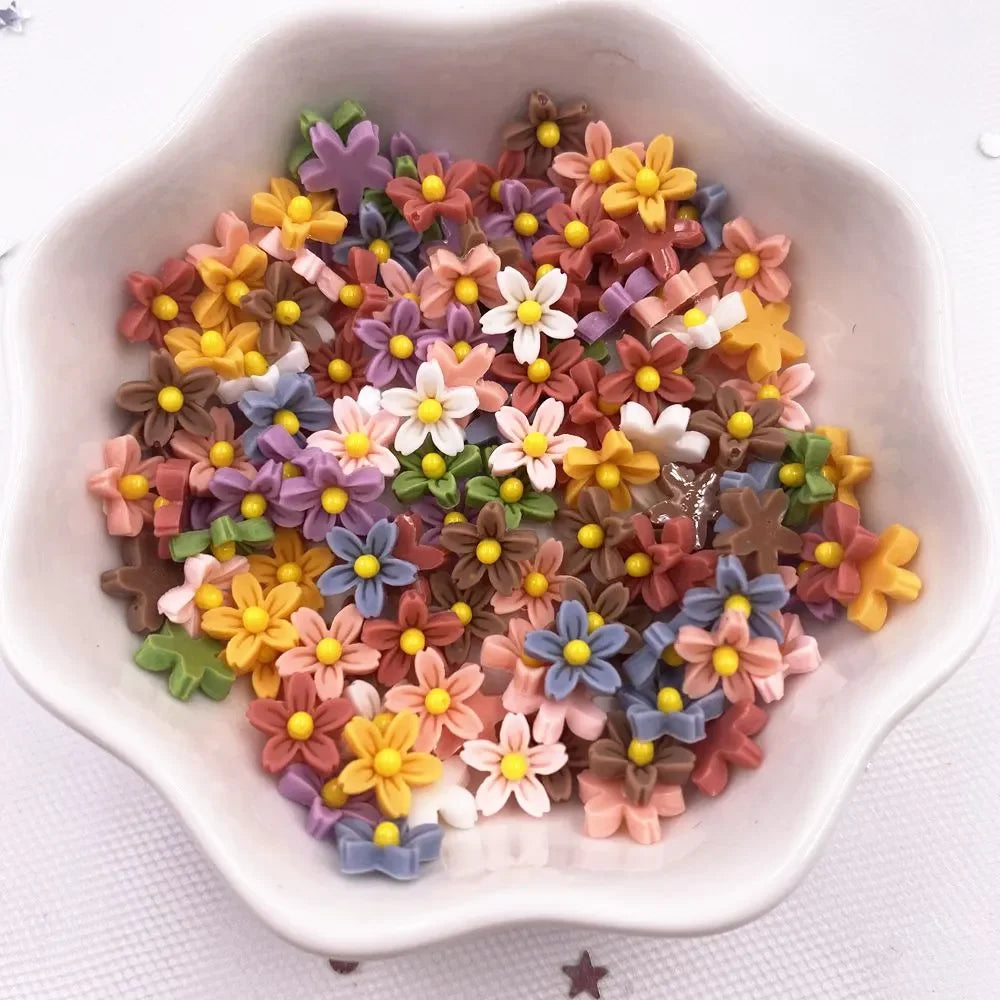pierres précieuses artificielles multicolores fleurs miniatures résine décoratives 8mm occasionnelles anniversaires mariages fêtesscrição nail