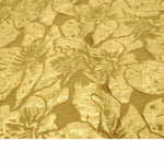 tissu polyester brocart fleurs relief bleu marine rose clair beige gris rouge jaune doré