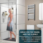 tapis douche moderne perforé drainage anti dérapant salle bain gris clair vert rose suctionolvable
