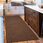 tapis moderne gris marron rouge lignes horizontales anti glisse imperméable