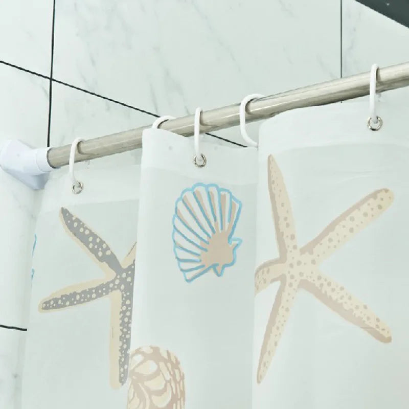 rideau douche moderne étoiles mer bleu océan translucide salle bain imperméable