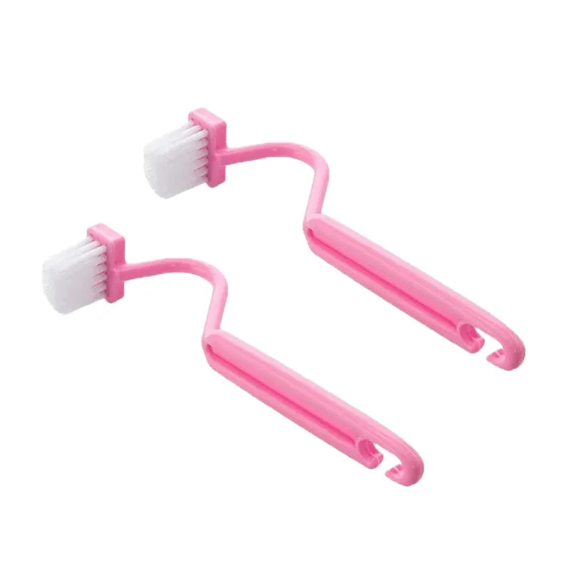 brosse nettoyer wc rose bleu vert moderne pois blancs adhésif fixe poignée portable respectueux