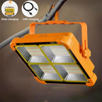 projecteur portable led rechargeable solaire orange clips moderne certification vde ul rohs