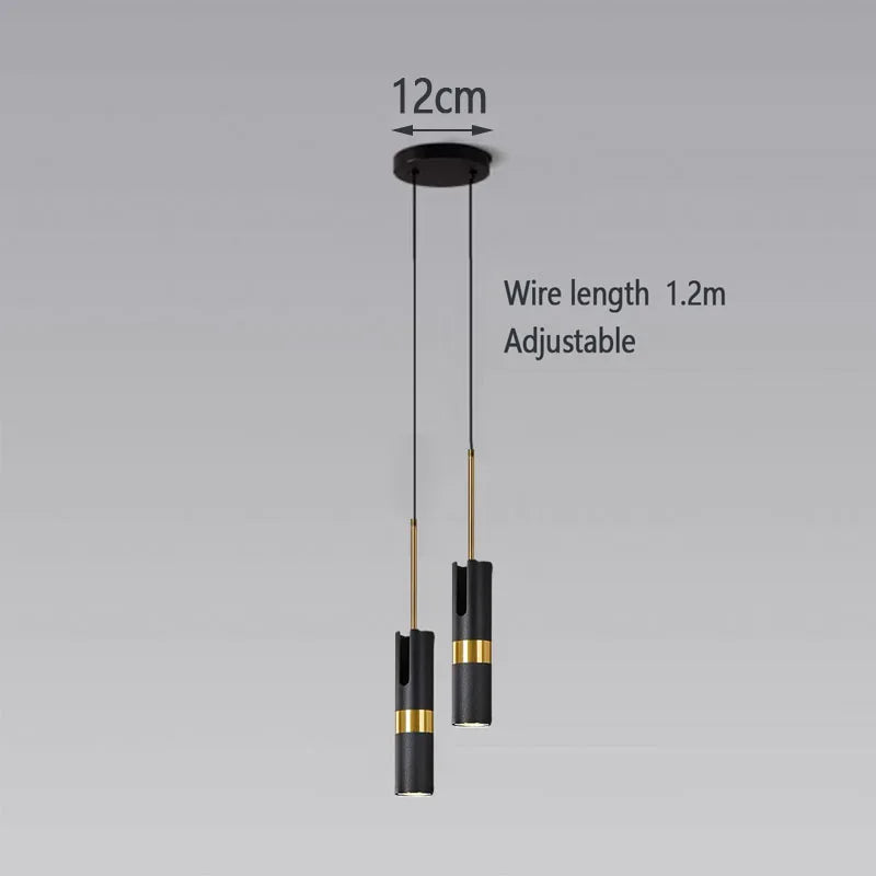 plafonnier led suspendu moderne minimaliste or noir blanc gu10 chambre coucher acier inoxydable brossé
