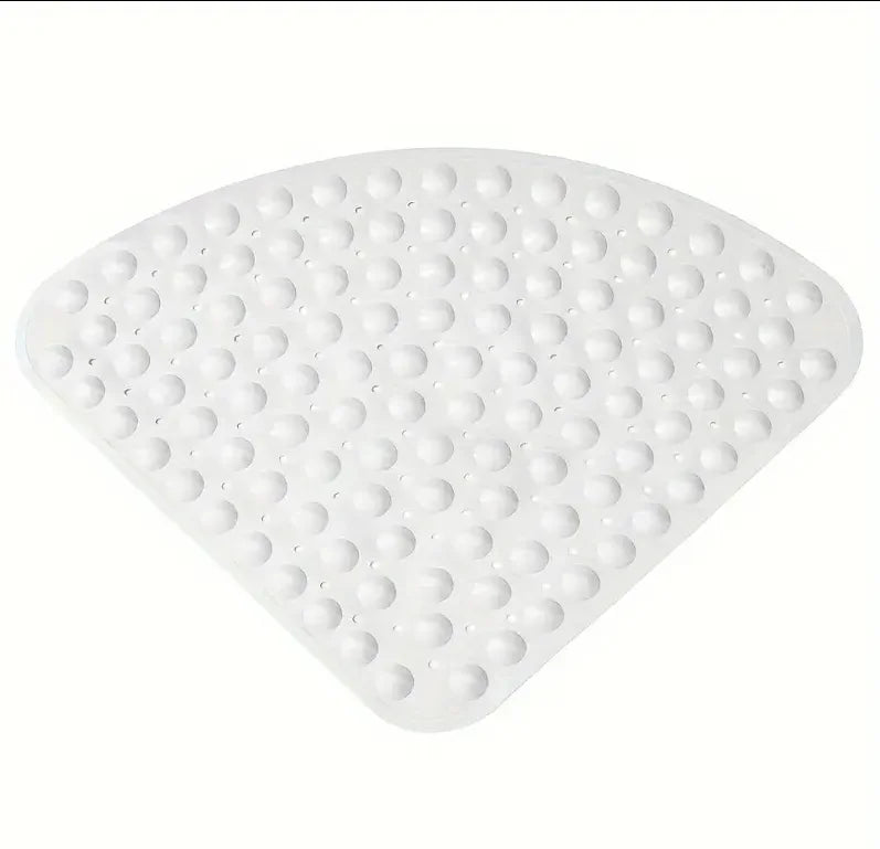 tapis bain moderne 54x54cm texturé ventouses drainage gris clair minimaliste respectueux environnement