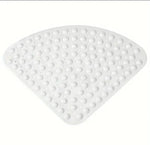tapis bain moderne 54x54cm texturé ventouses drainage gris clair minimaliste respectueux environnement