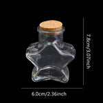 bouteilles étoile transparentes coeurs opalescentes blanches capsules liège vintage decoration mariage anniversaire loisirs créatifs