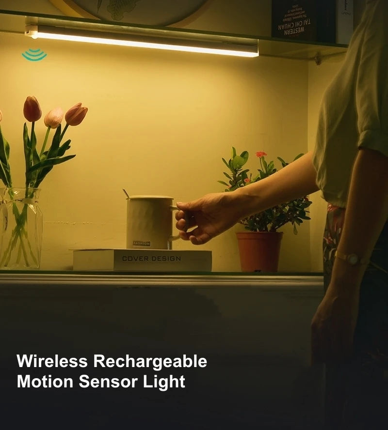 lampe led rechargeable détecteur mouvement 10cm 20cm 30cm 50cm blanc froid blanc chaud moderne
