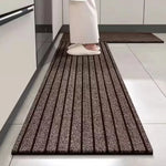 tapis sol antidérapant polyester moderne gris absorption eau facile nettoyage intérieur porte