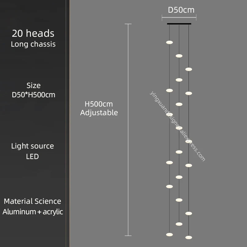 suspension lumineuse moderne blanc noir led salon chambre étude 2000lm 82000lm 90v 260v