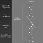 suspension lumineuse moderne blanc noir led salon chambre étude 2000lm 82000lm 90v 260v