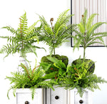 plantes artificielles fougère herbe perse accessoires muraux décoration moderne extérieur intérieur vert brun minimalistes
