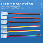 connecteurs led transparents 2pin 3pin clips câbles rgb cct cob 5v 12v 30v ul