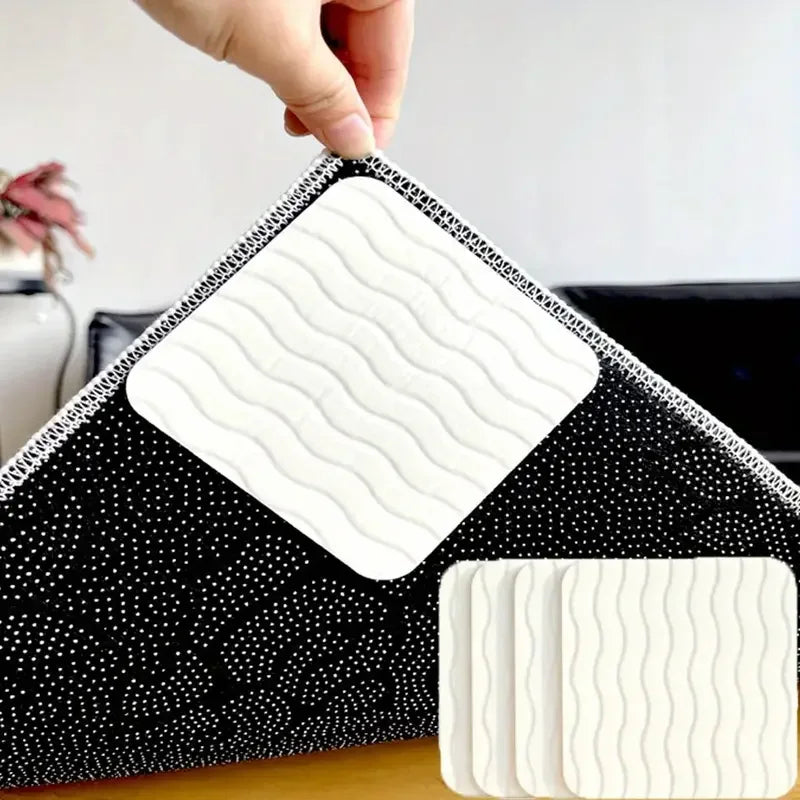 patins anti dérapants tapis adhésifs blanc noir pièces moderne minimaliste