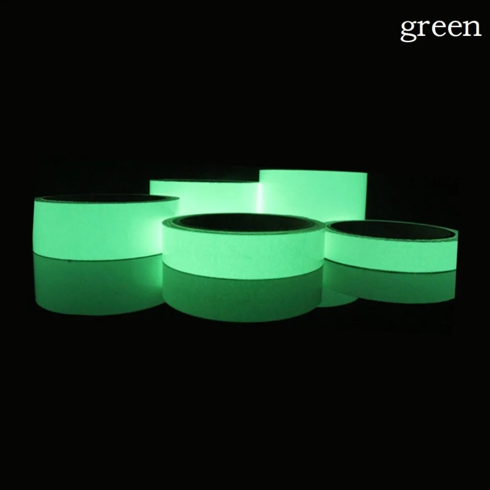 ruban luminescent vert adhésif moderne sécurité décoration nuit autoadhésif 10mm 15mm 20mm 30mm 40mm