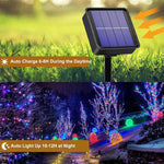 guirlande lumineuse solaire extérieur blanc chaud fil cuivre led jardin terrasse décoration nuit étanche