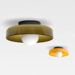 Lampes moderne verre opaque blanc noir vert olive orange ampoule sphérique fixations noires