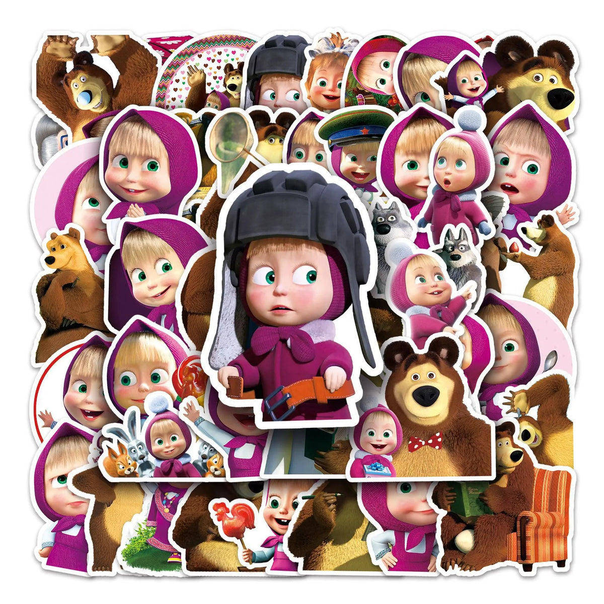ensemble vaisselle jetable masha ours assiettes gobelets serviettes anniversaire enfant cartoon