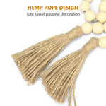 bois rustique cordelette jute naturel mur suspension décoration intérieure bohème éléments nature