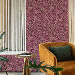 papier peint vinyle léopard rose moderne résistant l'eau sans moisissure salon chambre enfant