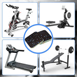tapis fitness antidérapant noir bleu texture granulée moderne adhésif sol entraînement force exercices abdominaux