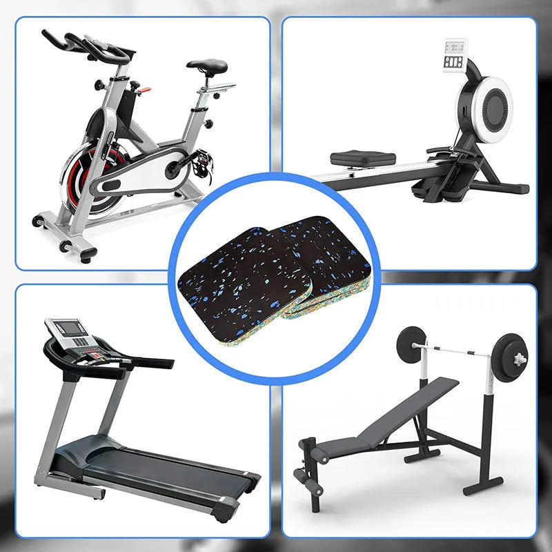tapis fitness antidérapant noir bleu texture granulée moderne adhésif sol entraînement force exercices abdominaux