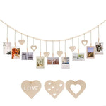 guirlande blanches clips bois cartes photo décorations murales rustiques adultes unisexes