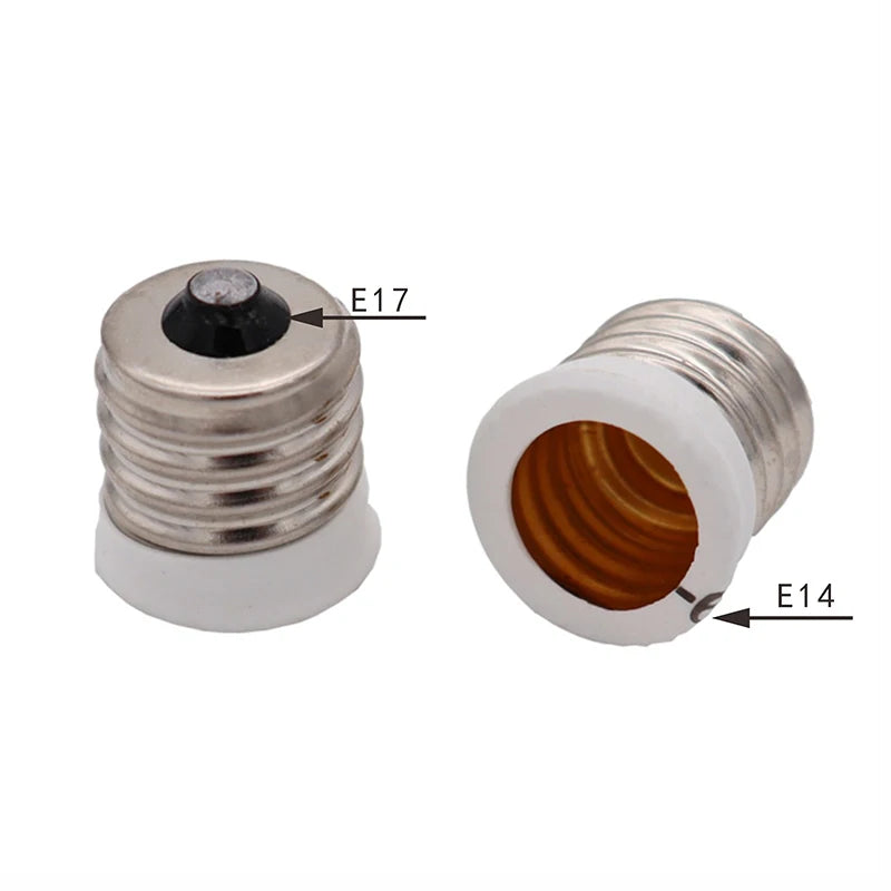 adapteur lampe e17 e14 argenté noir moderne brillant métal base đèn