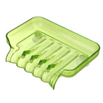 support savon transparent violet rose vert bleu moderne anti dérapant suction bain salle