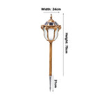 lampe solaire extérieure or noir classique ornements dorés panneaux solaires pied métallique autonomie led