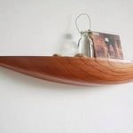 étagère murale moderne bois naturel blanc adhésive deco télécran salon chic