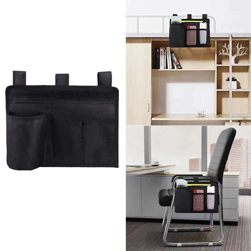sac rangement noir pliable multiple poches clips pratique polyester durable