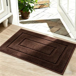 tapis bain antidérapant polyester durable moderne gris clair géométrique absorbant entrée salle bain