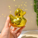 miroir decoratif forme canard rose or argent festif deco intérieure