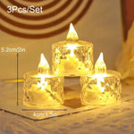 bougies led transparentes texturées modernes décoration intérieure sans flamme set pièces différentes tailles