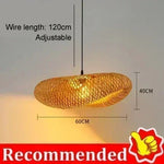 lampe suspendue tressée bambou moderne naturelle chaîne noire salon chambre vintage éclairage bois artisanal