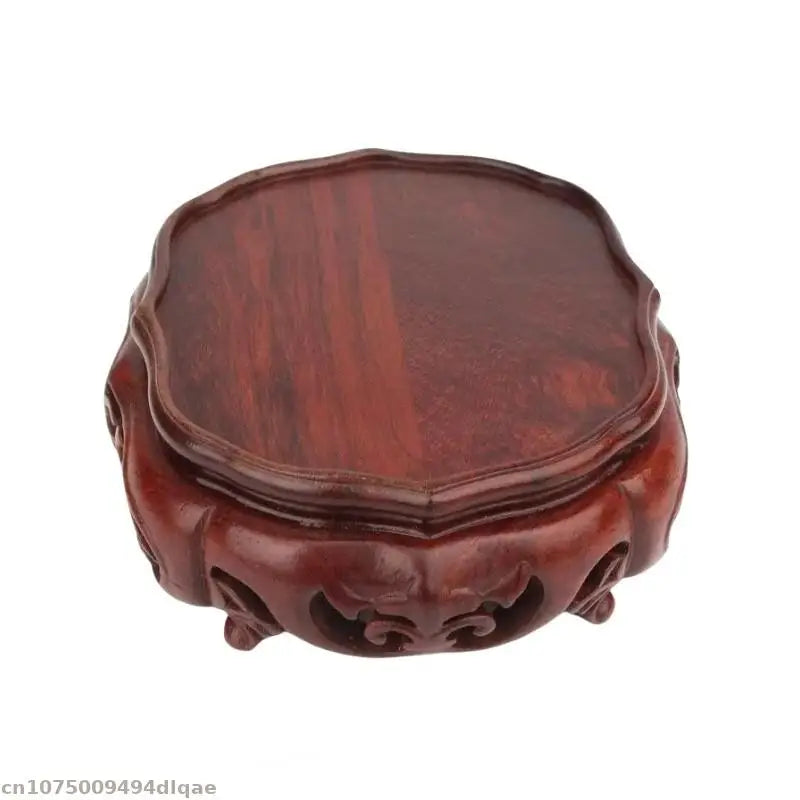 support bois sculpté plateau théière bols bonsai céramique décor asiatique traditionnel stand display